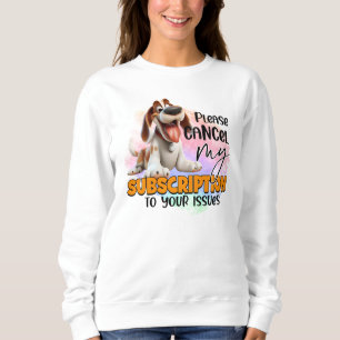 Spaß kündigen Wort "Kunst Hund" Sweatshirt
