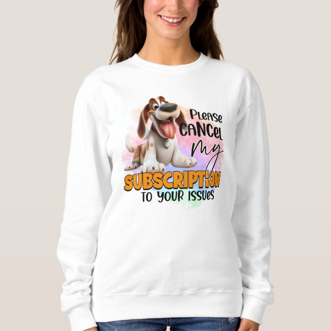 Spaß kündigen Wort "Kunst Hund" Sweatshirt (Vorderseite)