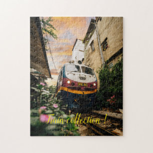 Spaß Kunst Zug Bild Familie Puzzle