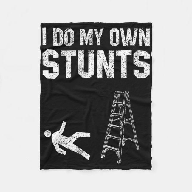 Spaß Ladder Fall Geschenk gebrochenen Knochen Hand Fleecedecke (Vorderseite)