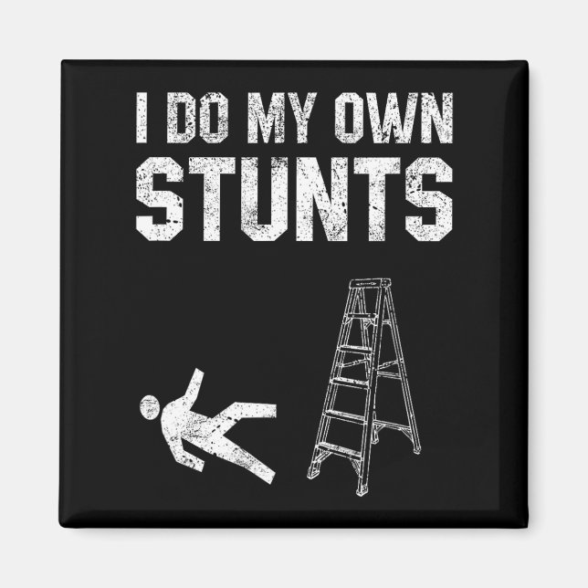 Spaß Ladder Fall Geschenk gebrochenen Knochen Hand Magnet (Vorne)