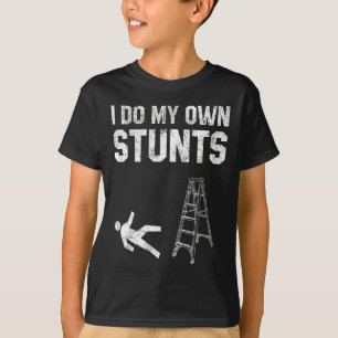 Spaß Ladder Fall Geschenk gebrochenen Knochen Hand T-Shirt