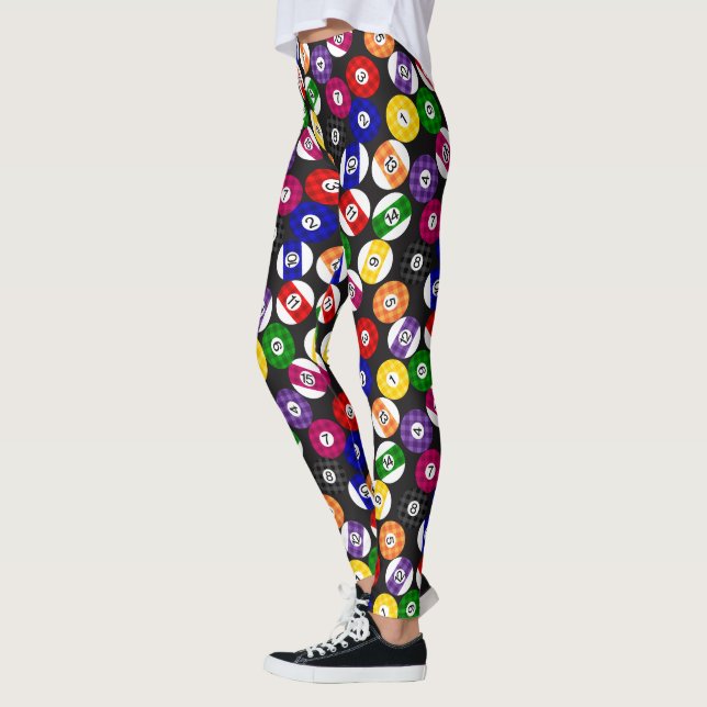 Spaß-Land-Art-kariertes Billard-Muster Leggings (Links)