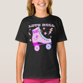 Spaß Lasse Roll Roller Skaten Retro Neon Pink Age T-Shirt
