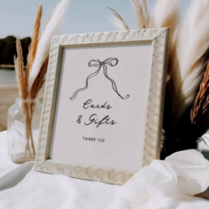 Spaß Lässige handgeschriebene Bow Cards und Gesche Poster