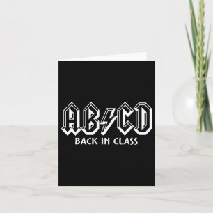 Spaß Lehrer Abcd Rocks Byck to School Byck in Cl A Karte