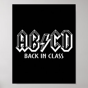 Spaß-Lehrer ABCD Rocks zurück in die Schule zurück Poster