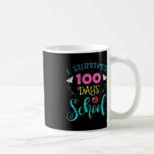 Spaß Lehrer Schüler Kinder ich überlebte 100 Tage Kaffeetasse