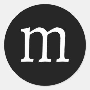 Spaß Letter m Halloween Kostüme Runder Aufkleber