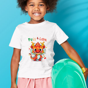 Spaß & Liebe Niedlich Baby Dragon CNY Kinder T-Shirt