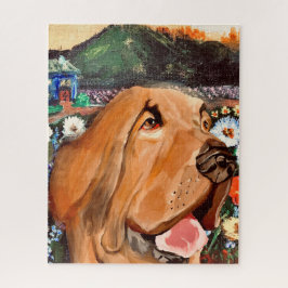 Spaß liebende Dunkle Tan Hunde mit Niedlichem Hint Puzzle