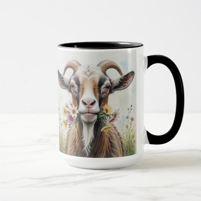 Spaß liebenswerte alte Ziege, Tier, Landtiere Tasse (Rechts)