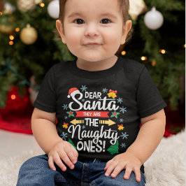 Spaß lieber Weihnachten sind sie die unartigen Wei Baby T-shirt