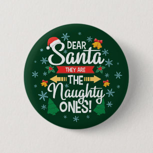 Spaß lieber Weihnachten sind sie die unartigen Wei Button