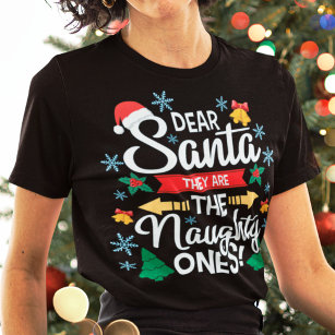 Spaß lieber Weihnachten sind sie die unartigen Wei T-Shirt
