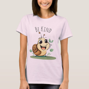 Spaß lieblich lächelnd Schnecke Charakter Sei freu T-Shirt
