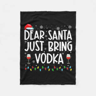 Spaß liebt Santa Bringen Sie Vodka Weihnachten Paj Fleecedecke