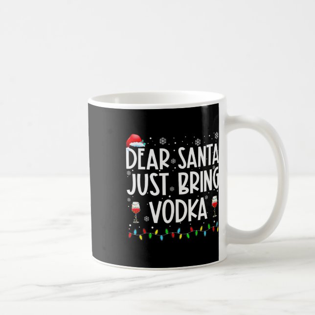 Spaß liebt Santa Bringen Sie Vodka Weihnachten Paj Kaffeetasse (Rechts)