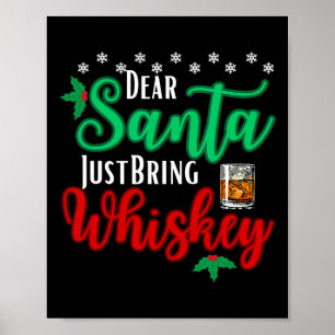 Spaß liebt Weihnachten bringen Whiskey Weihnachten Poster