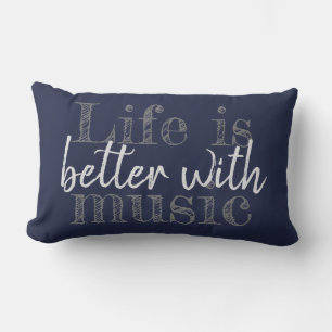 Spaß LIFE IST BESSER MIT MUSIK, beidseitig Lendenkissen
