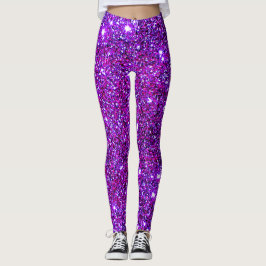 Spaß-lila funkelnd Glittery niedliche Leggings