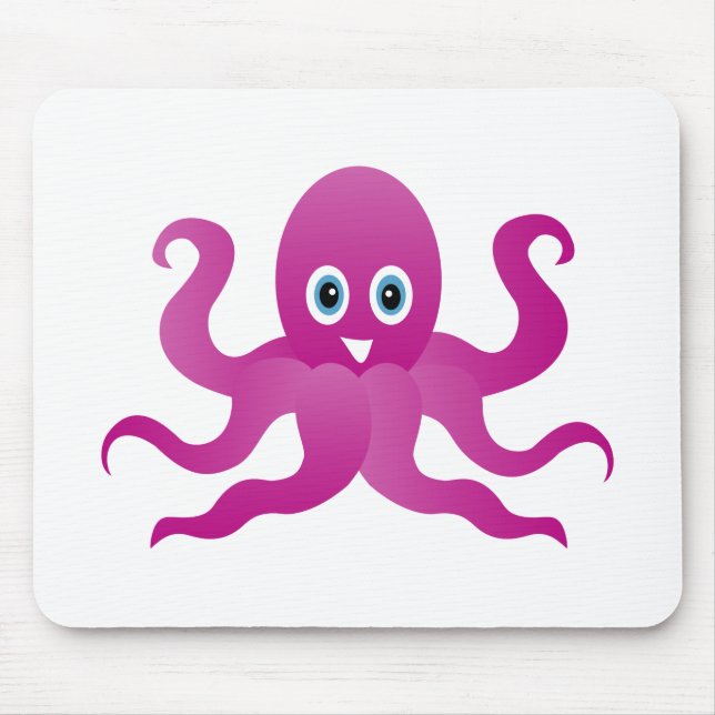 Spaß lila Oktopi Mousepad (Vorne)