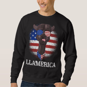 Spaß Llamerica 4. Juli Patriotic Llama Usa Amer Sweatshirt