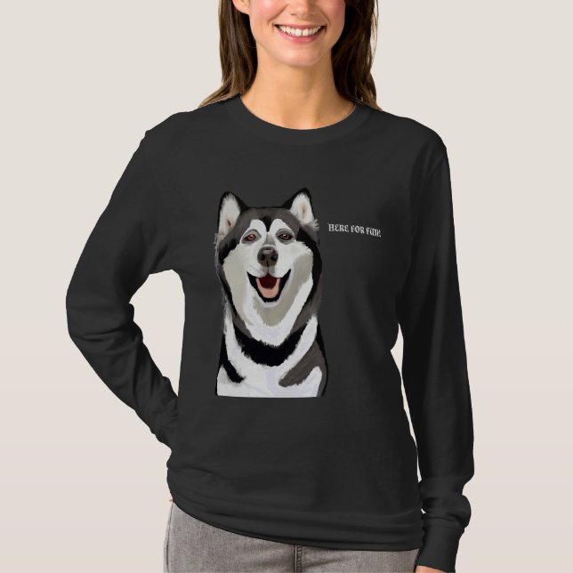 Spaß Love Husky T-Shirt (Vorderseite)