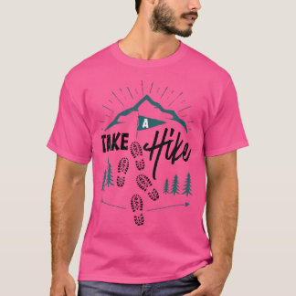 Spaß machen eine Wanderung Männer Frauen Jungen un T-Shirt