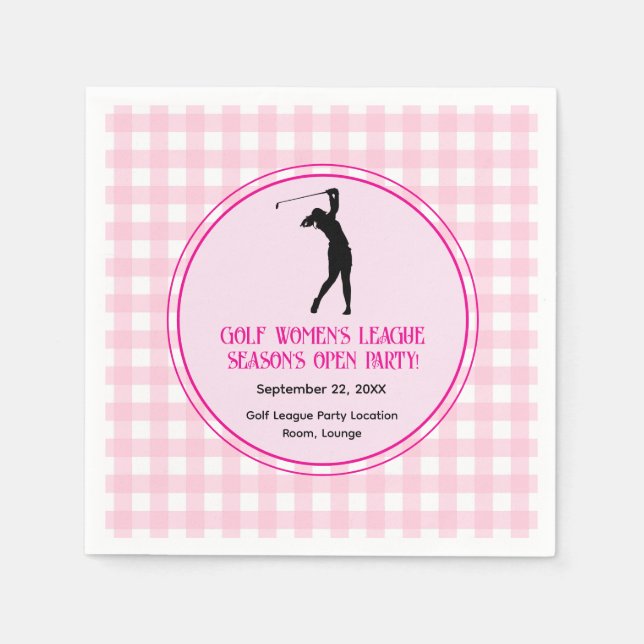 Spaß machen: Ladys Golf League Celebration Serviette (Vorderseite)