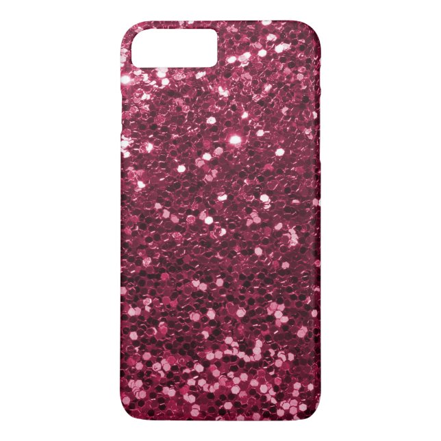 Spaß-magentaroter rosa Imitat-Glitzer-Schein-Druck Case-Mate iPhone Hülle (Rückseite)