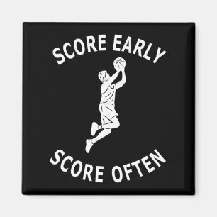Spaß Männer Basketball Sprichwort Punktestand Magnet