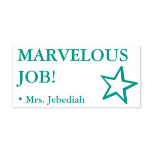 Spaß "MARVELOUS JOB!" Briefmarke aus Kautschuk Permastempel