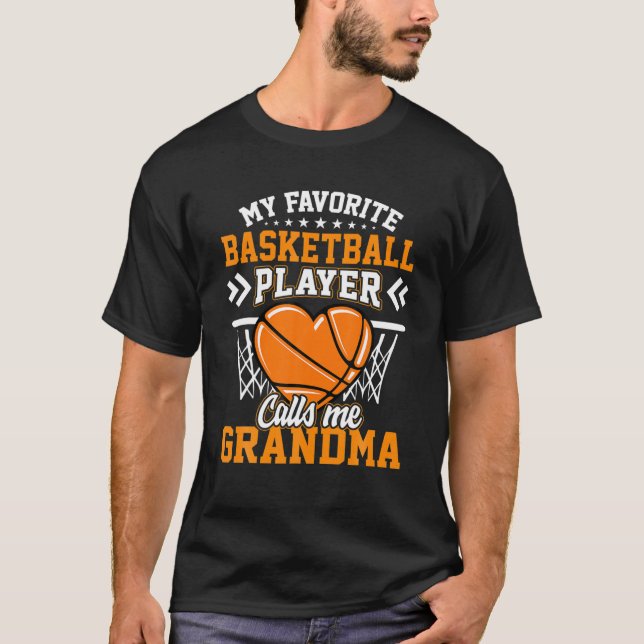 Spaß Mein Lieblings-Basketball-Spieler ruft mich O T-Shirt (Vorderseite)