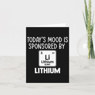 Spaß Mental Health Awareness Zitat T-Shirt Lithium Karte