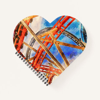 Spaß mit Achterbahn-Tragetasche Notizbuch