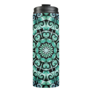 Spaß mit Aquamarin und schwarz Thermosbecher