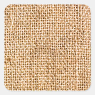 Spaß mit Burlap Quadratischer Aufkleber