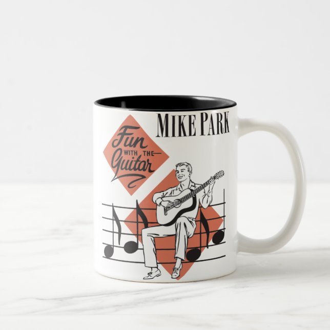 Spaß mit der Gitarren-Tasse Zweifarbige Tasse (Rechts)