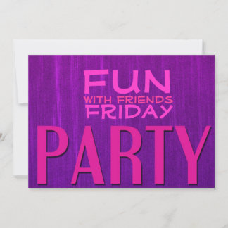 Spaß mit Freunden Pink Lila Party Einladungen