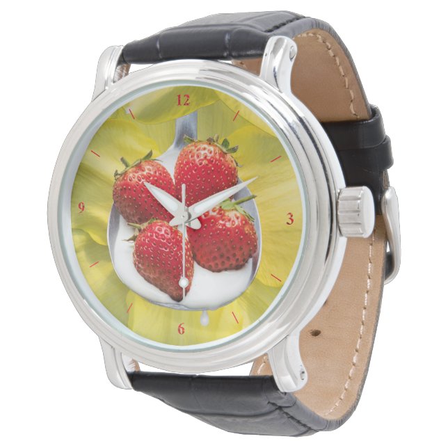 Spaß mit Gelb Armbanduhr (Schrägansicht)