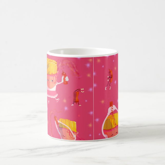 Spaß mit Ketchup Kaffeetasse (Mittel)