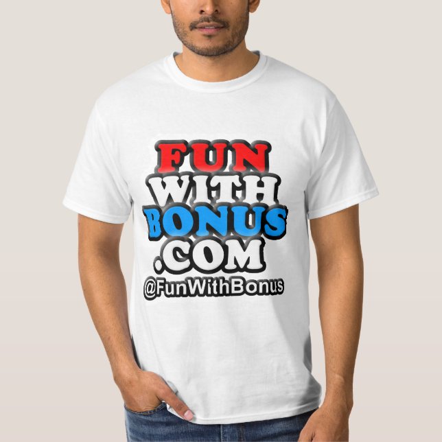 Spaß mit Prämie - @FunWithBonus - man versah T - T-Shirt (Vorderseite)