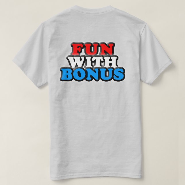 Spaß mit Prämie - Logo - vordere Tasche - T-Shirt (Design Rückseite)