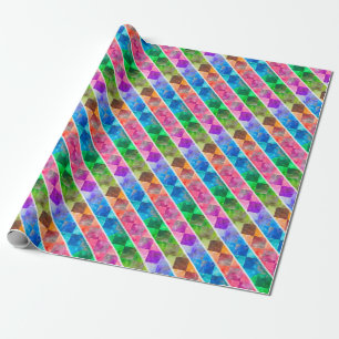 [Spaß mit Streifen] Muster #5a Diamond Rainbow Geschenkpapier
