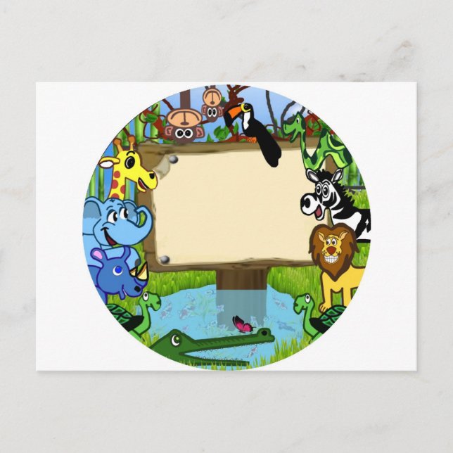 Spaß mit Tieren Postkarte (Vorderseite)