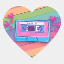 Spaß-Mixtape-Regenbogen-Hintergrund Retro-Musik-Li