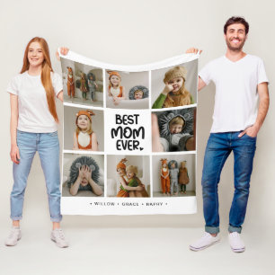 Spaß Modern 'BESTE MUM DER WELT' 6 Fotos Fleecedecke