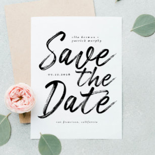 Spaß Moderne handgeschriebene Hochzeit retten das  Einladung