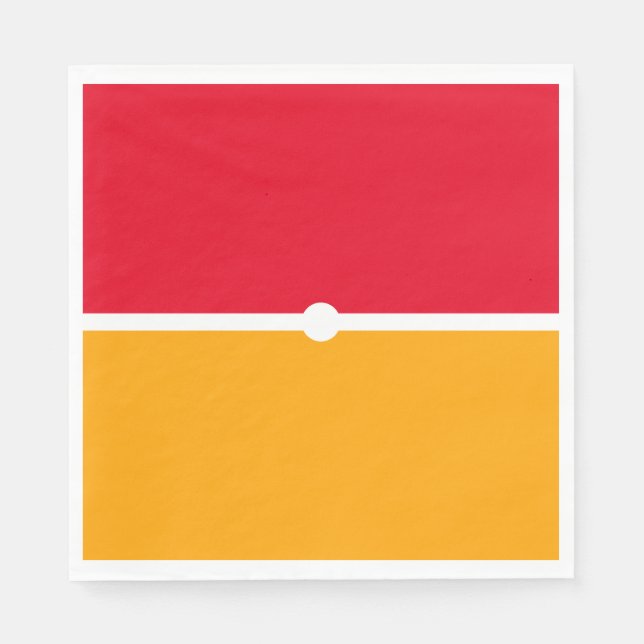 Spaß Moderne, helle, gelbe orange Farbblöcke Serviette (Vorderseite)